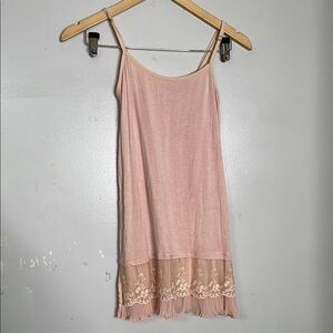 Y2K Pink Pleated Lace Trim Layering‎ Tank Top